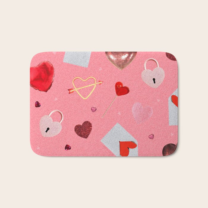 Valentine Collage Print Bath Mat Gallery Image 1