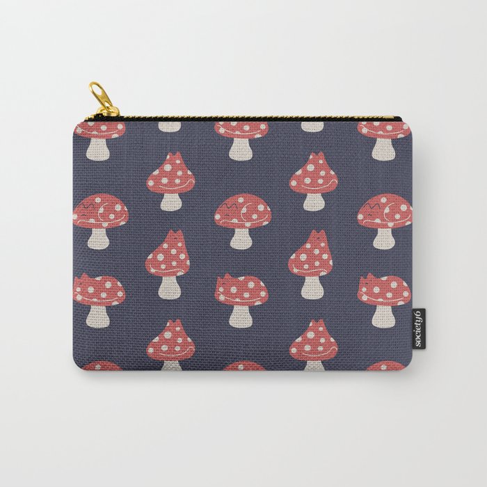 Cat and Plant 48: Cat Mushroom Carry All Pouch Gallery Image 1