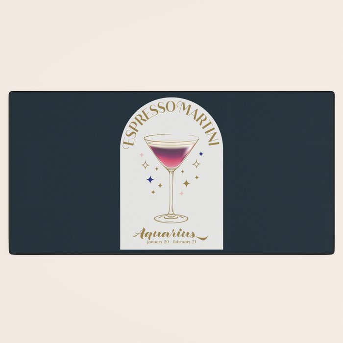 Espresso Martini Cocktail Zodiac Sign Desk Mat Gallery Image 3