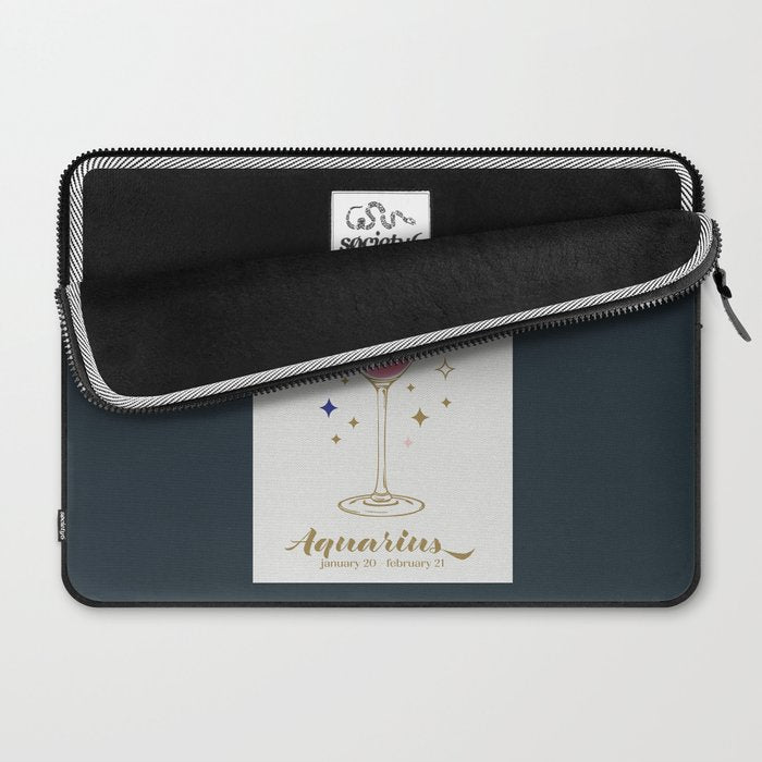 Espresso Martini Cocktail Zodiac Sign Laptop Sleeve Gallery Image 2