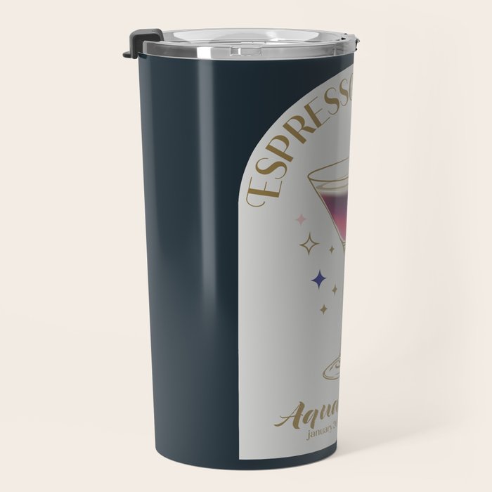 Espresso Martini Cocktail Zodiac Sign Travel Mug Gallery Image 3