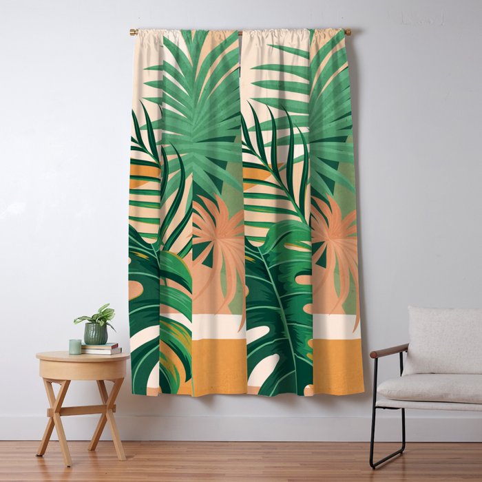 Jungle Abstract 3 Window Curtain Gallery Image 5