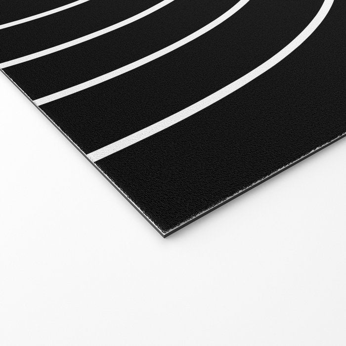 Minimal Arch III Black and White Modern Geometric Lines Welcome Mat Gallery Image 2