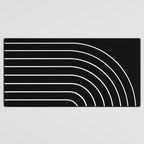 Minimal Arch III Black and White Modern Geometric Lines Desk Mat Gallery Image 3