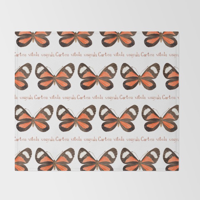 Butterfly - Cartea vitula ucayala Throw Blanket Gallery Image 2