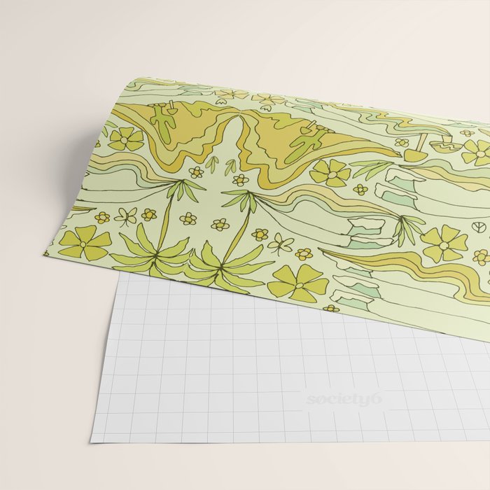 born to wander // retro surf art by surfy birdy Wrapping Paper Gallery Image 2