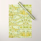 born to wander // retro surf art by surfy birdy Wrapping Paper Gallery Image 1