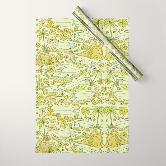 born to wander // retro surf art by surfy birdy Wrapping Paper Gallery Image 1
