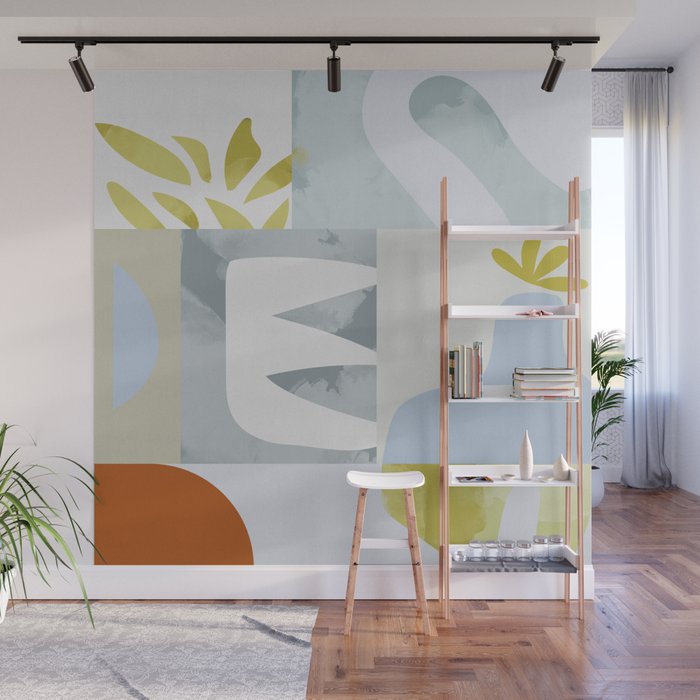 mid mod pastel 2 Wall Mural Gallery Image 1