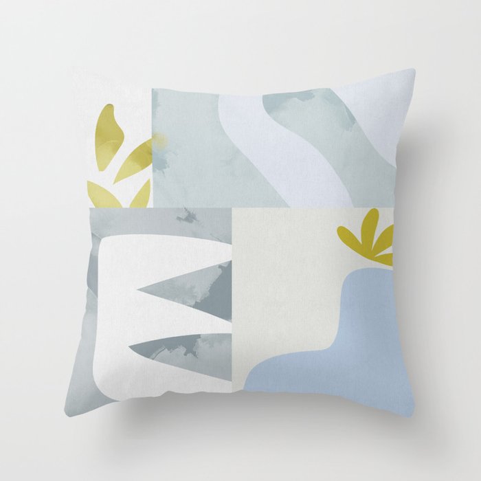 mid mod pastel 2 Throw Pillow Gallery Image 6