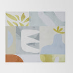 mid mod pastel 2 Throw Blanket Gallery Image 2