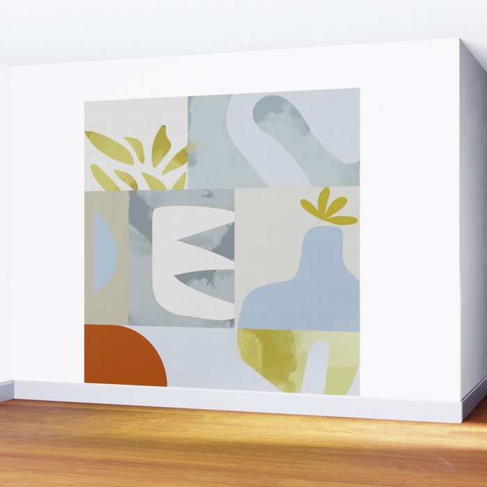 mid mod pastel 2 Wall Mural Gallery Image 2