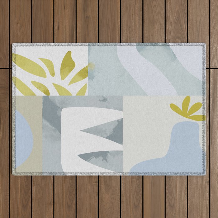 mid mod pastel 2 Outdoor Rug Gallery Image 1