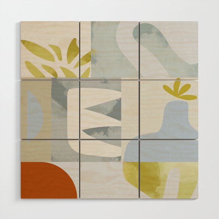 mid mod pastel 2 Wood Wall Art Gallery Image 1
