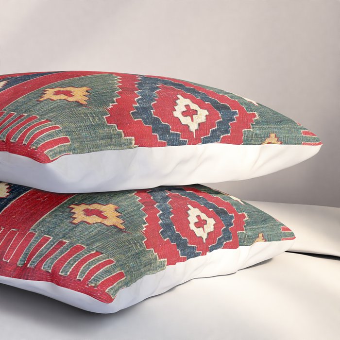 Yüncü  Antique Balikesir Turkish Kilim Print Pillow Sham Gallery Image 3