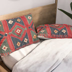 Yüncü  Antique Balikesir Turkish Kilim Print Pillow Sham Gallery Image 2