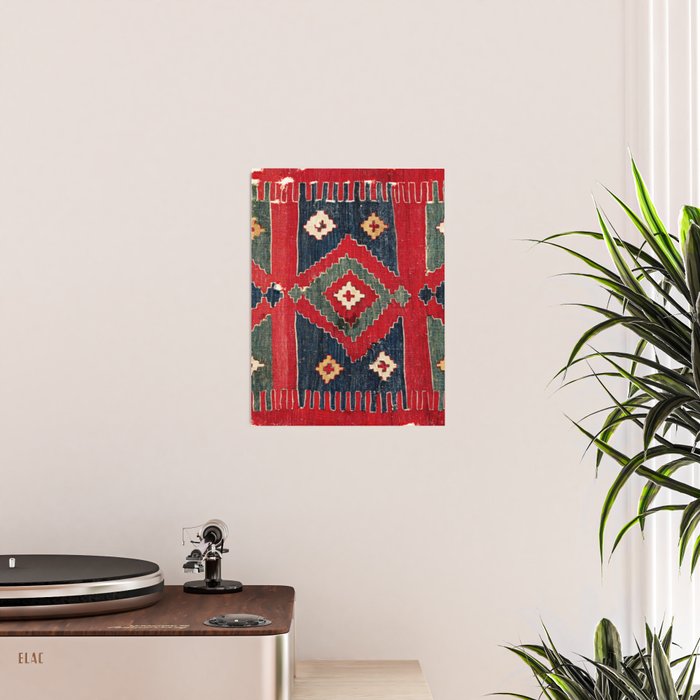 Yüncü  Antique Balikesir Turkish Kilim Print Poster Gallery Image 2