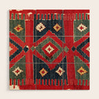 Yüncü  Antique Balikesir Turkish Kilim Print Wood Wall Art Gallery Image 1