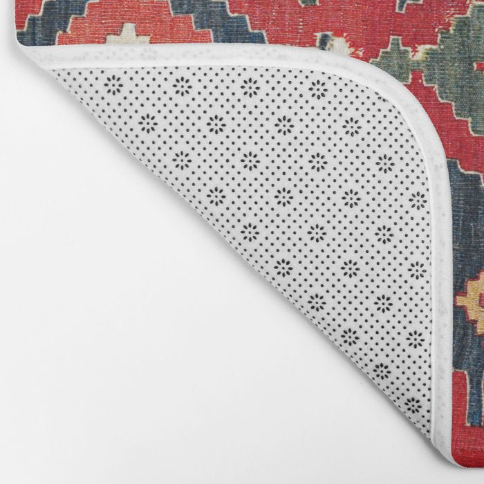 Yüncü  Antique Balikesir Turkish Kilim Print Bath Mat Gallery Image 2
