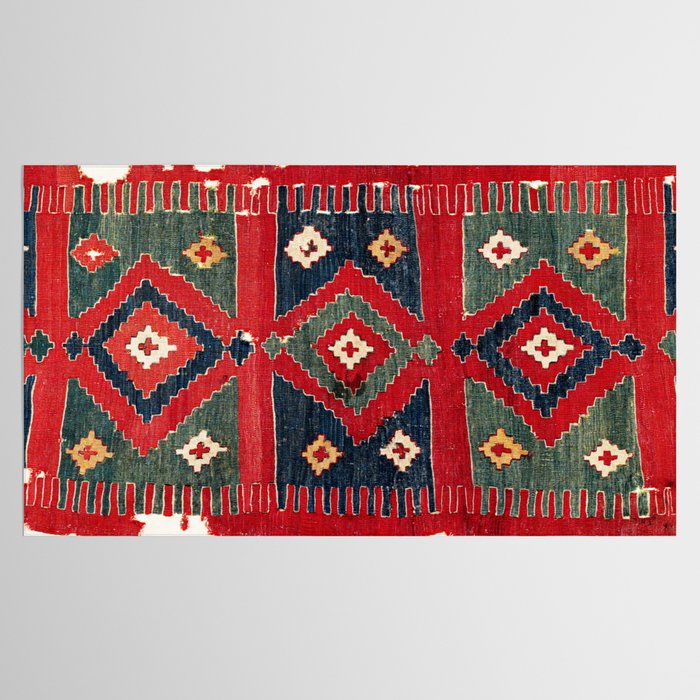 Yüncü  Antique Balikesir Turkish Kilim Print Tablecloth Gallery Image 2