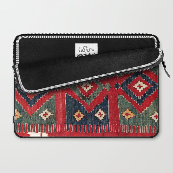 Yüncü  Antique Balikesir Turkish Kilim Print Laptop Sleeve Gallery Image 2