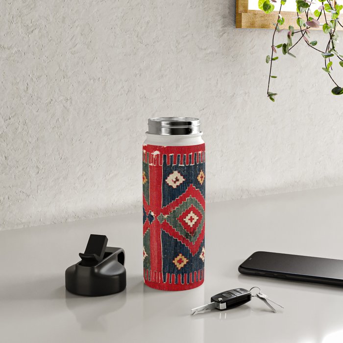 Yüncü  Antique Balikesir Turkish Kilim Print Water Bottle Gallery Image 4