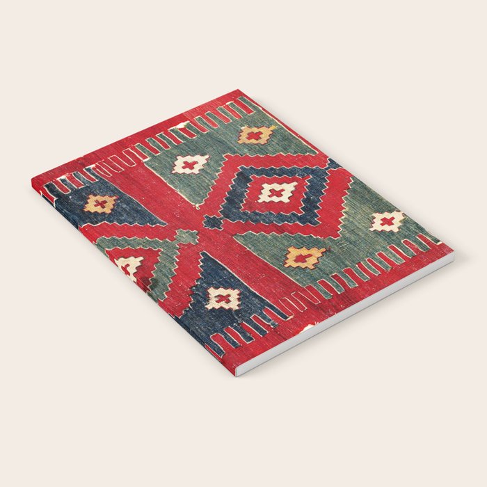Yüncü  Antique Balikesir Turkish Kilim Print Notebook Gallery Image 2