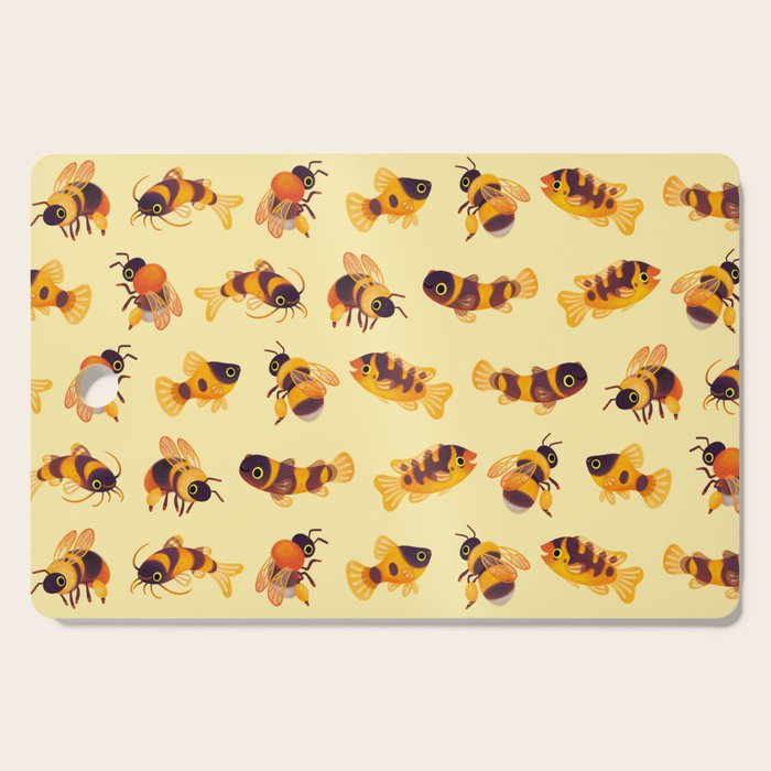 Bumblebee and fish Cutting Board Gallery Image 1