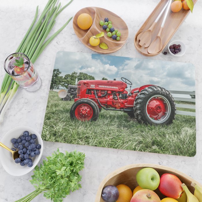 300 Vintage International Harvester Red Tractor Cutting Board Gallery Image 2