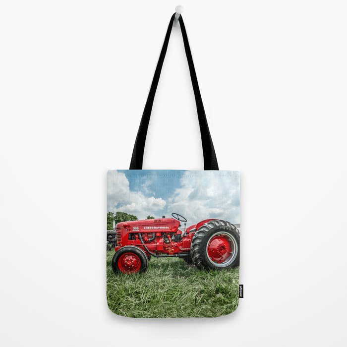 300 Vintage International Harvester Red Tractor Tote Bag Gallery Image 2