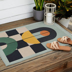 Geometric Abstraction 73 Outdoor Rug Gallery Image 2