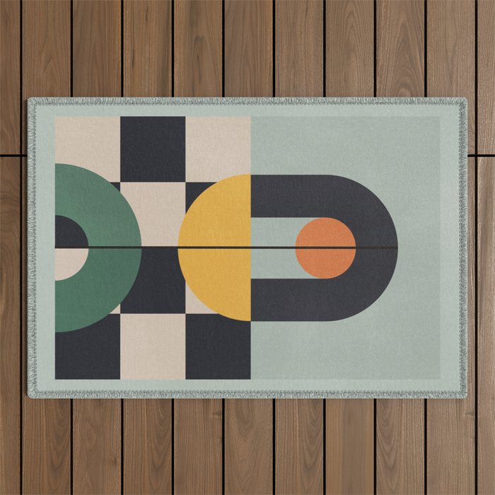 Geometric Abstraction 73 Outdoor Rug Gallery Image 1