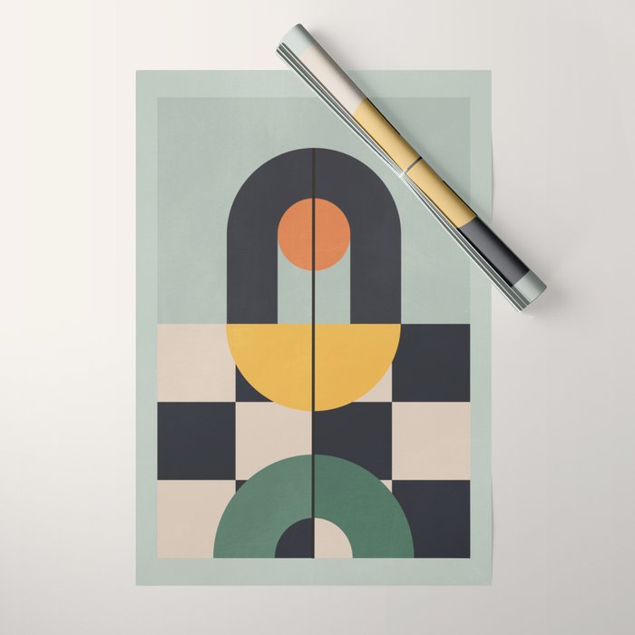Geometric Abstraction 73 Wrapping Paper Gallery Image 1