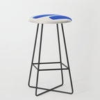 Minimalist Modern Mid Century Colorful Abstract Shapes Phthalo Blue Native Pebbles Stacked Stool Gallery Image 1