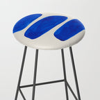 Minimalist Modern Mid Century Colorful Abstract Shapes Phthalo Blue Native Pebbles Stacked Stool Gallery Image 2