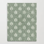 block print palm on sage Notebook Gallery Image 4