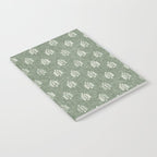 block print palm on sage Notebook Gallery Image 2