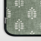 block print palm on sage Laptop Sleeve Gallery Image 3