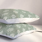block print palm on sage Pillow Sham Gallery Image 3