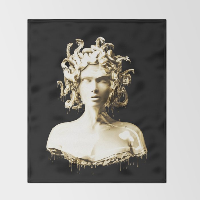 Gold Medusa Throw Blanket Gallery Image 2