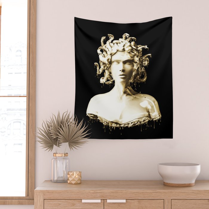 Gold Medusa Wall Tapestry Gallery Image 2
