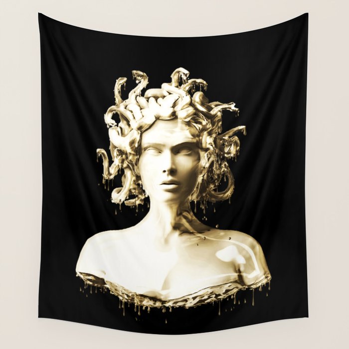 Gold Medusa Wall Tapestry Gallery Image 4