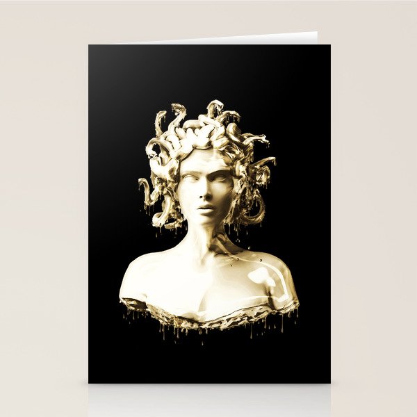 Gold Medusa Stationery Card
