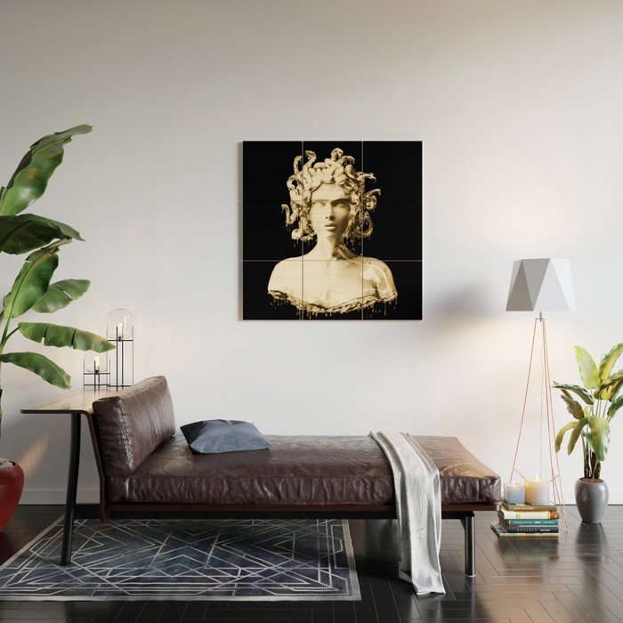 Gold Medusa Wood Wall Art Gallery Image 2