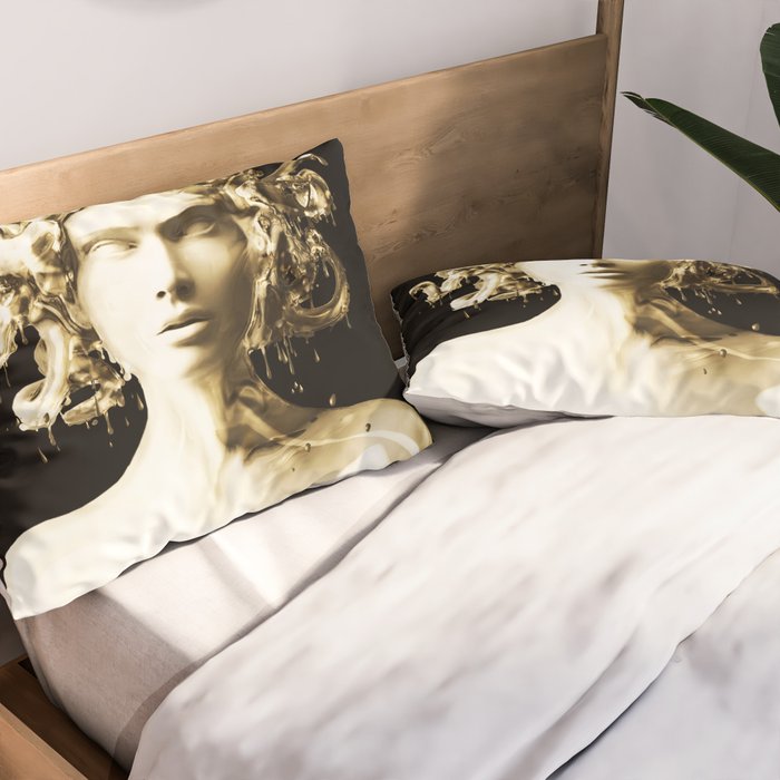 Gold Medusa Pillow Sham Gallery Image 2