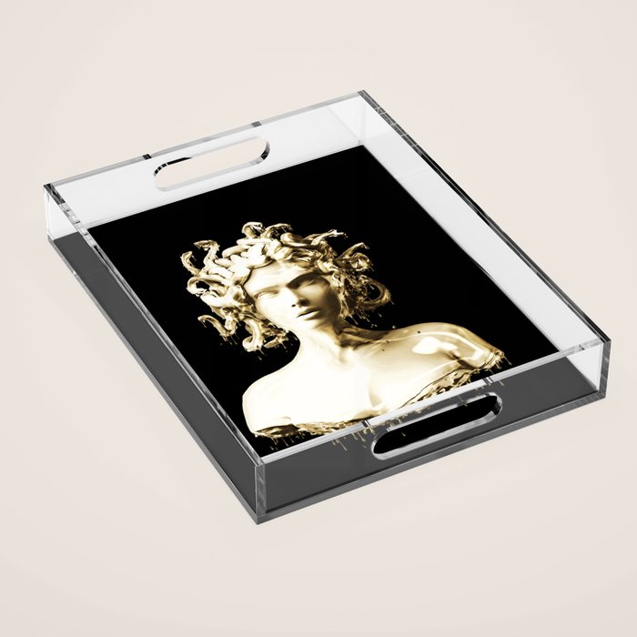 Gold Medusa Acrylic Tray Gallery Image 1