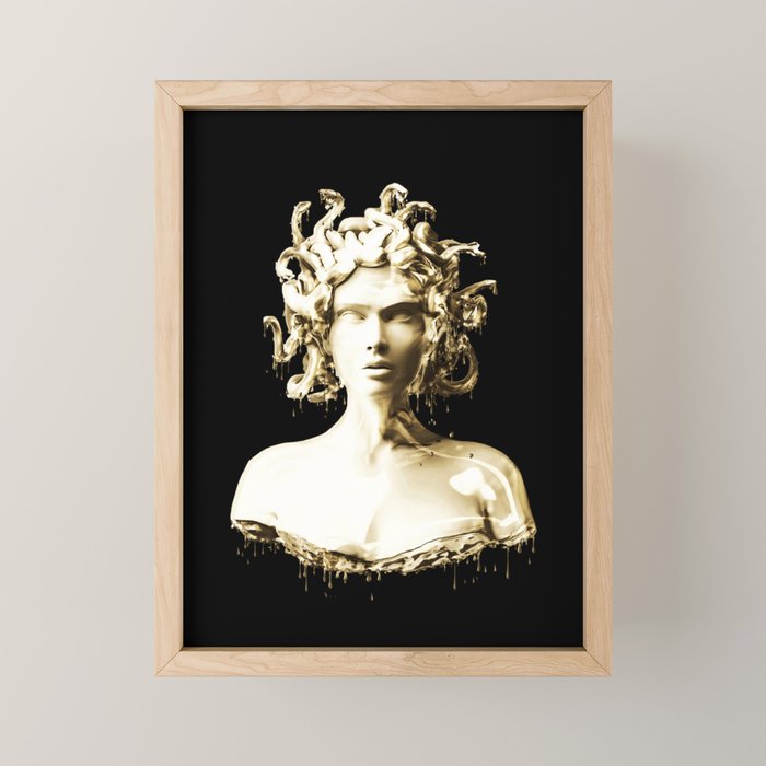 Gold Medusa Mini Art Print Gallery Image 1