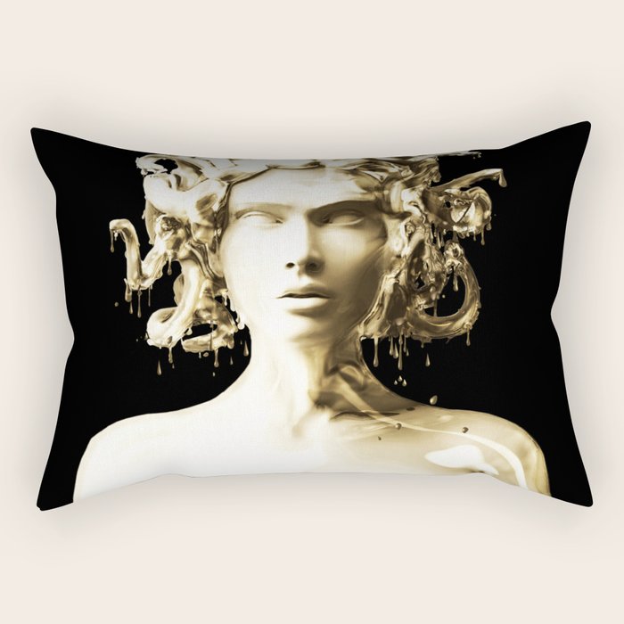 Gold Medusa Rectangular Pillow Gallery Image 2
