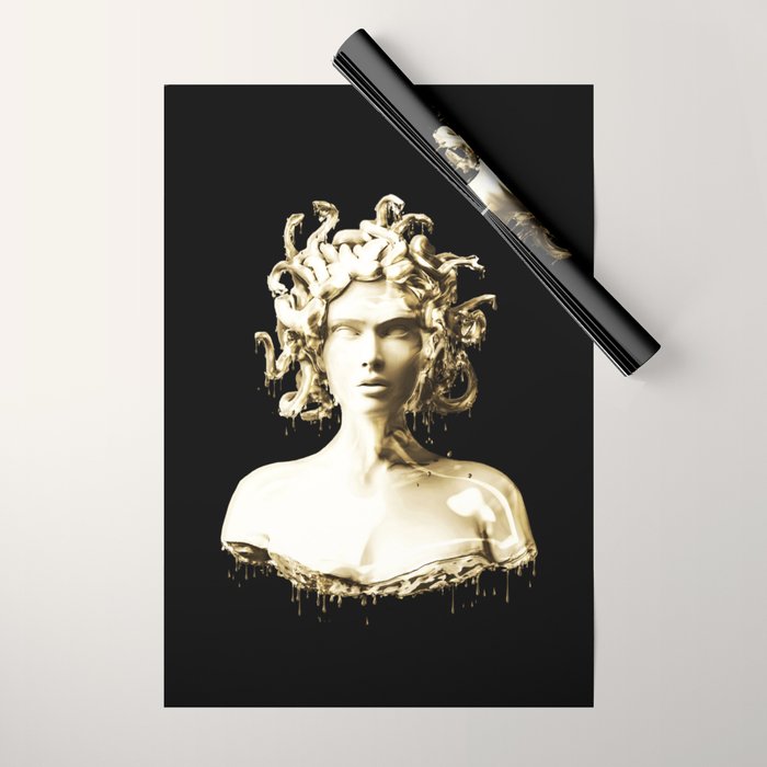 Gold Medusa Wrapping Paper Gallery Image 1