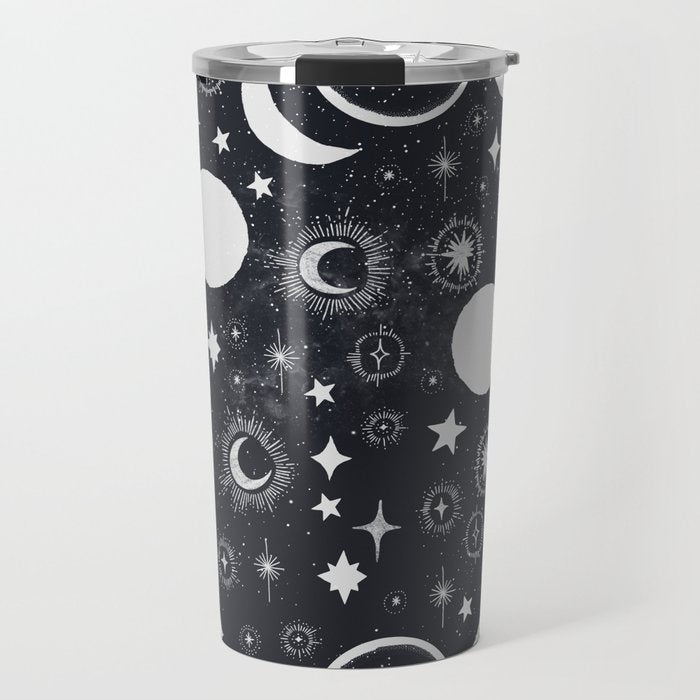 Celestial dark pattern DS Travel Mug Gallery Image 1